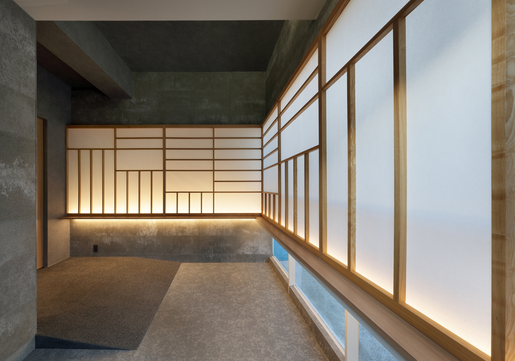 歯科山崎｜平岡建築デザイン｜歯科設計｜大阪｜クリニックデザイン｜建築家｜風除室｜和風デザイン｜障子デザイン｜間接照明｜かっこいい｜